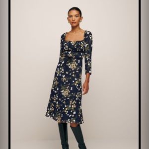 Reformation “Pennie” midi dress size 0, brand new with tags